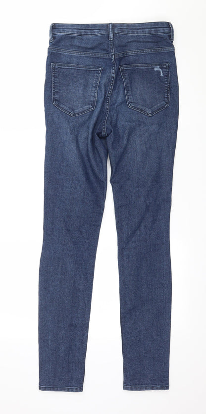 Womens UK Size 8 H&M Regular Fit Skinny Blue Jeans