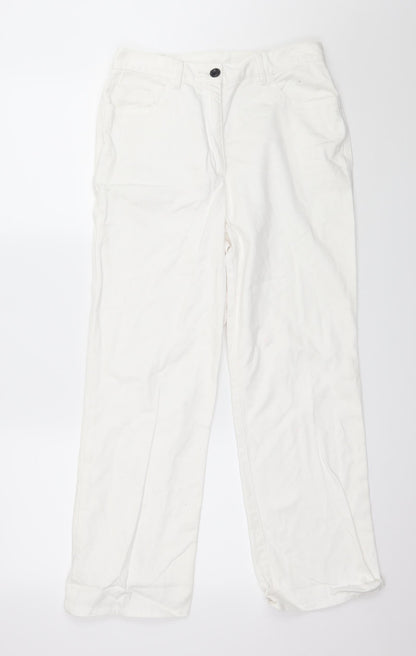 Womens UK Size 30 in Marks and Spencer Regular Fit Straight White Jeans