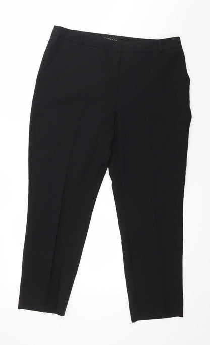 Womens UK Size 14 Peacocks Regular Fit  Black Trousers