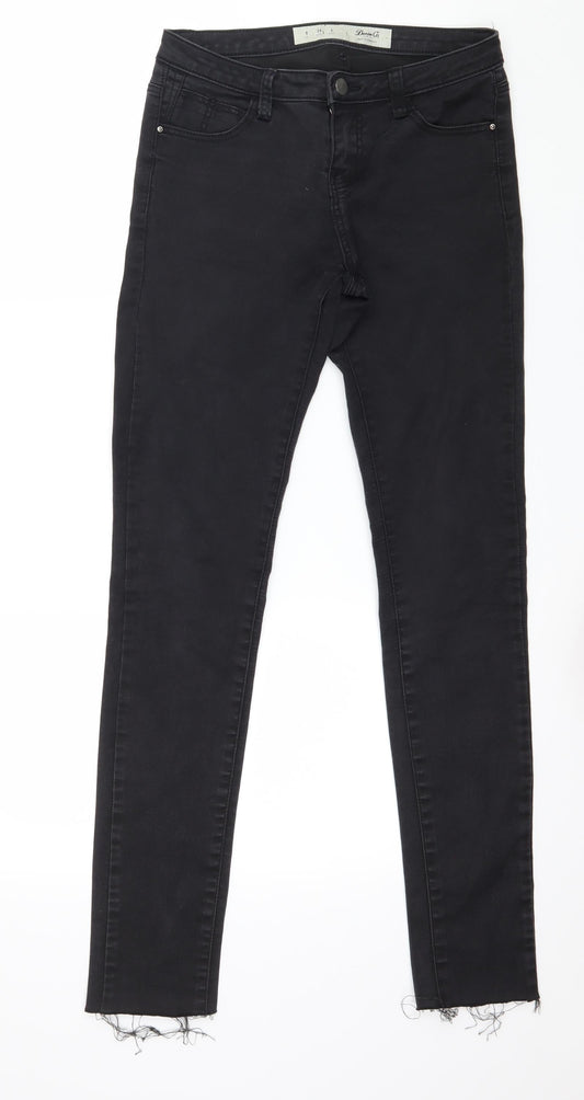 Denim & Co. Womens Black  Denim Skinny Jeans Size 8 L29 in