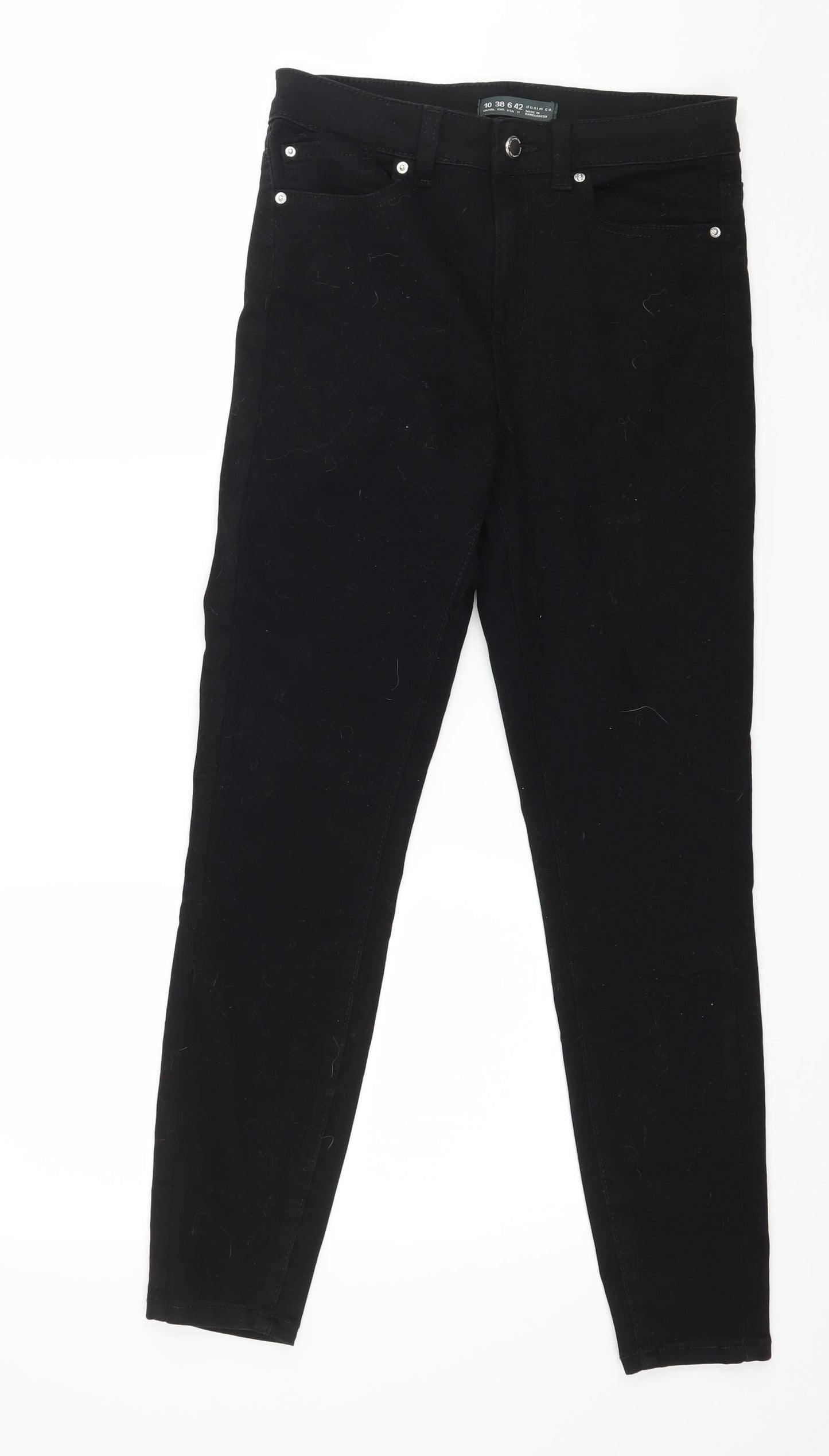 Denim & Co. Womens Black  Denim Skinny Jeans Size 10 L27 in