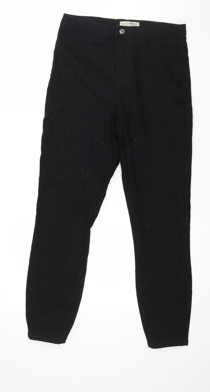 Denim & Co. Womens Black  Denim Skinny Jeans Size 14 L28 in