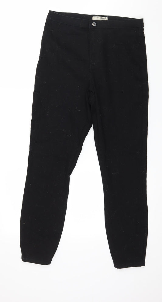 Denim & Co. Womens Black  Denim Skinny Jeans Size 14 L28 in