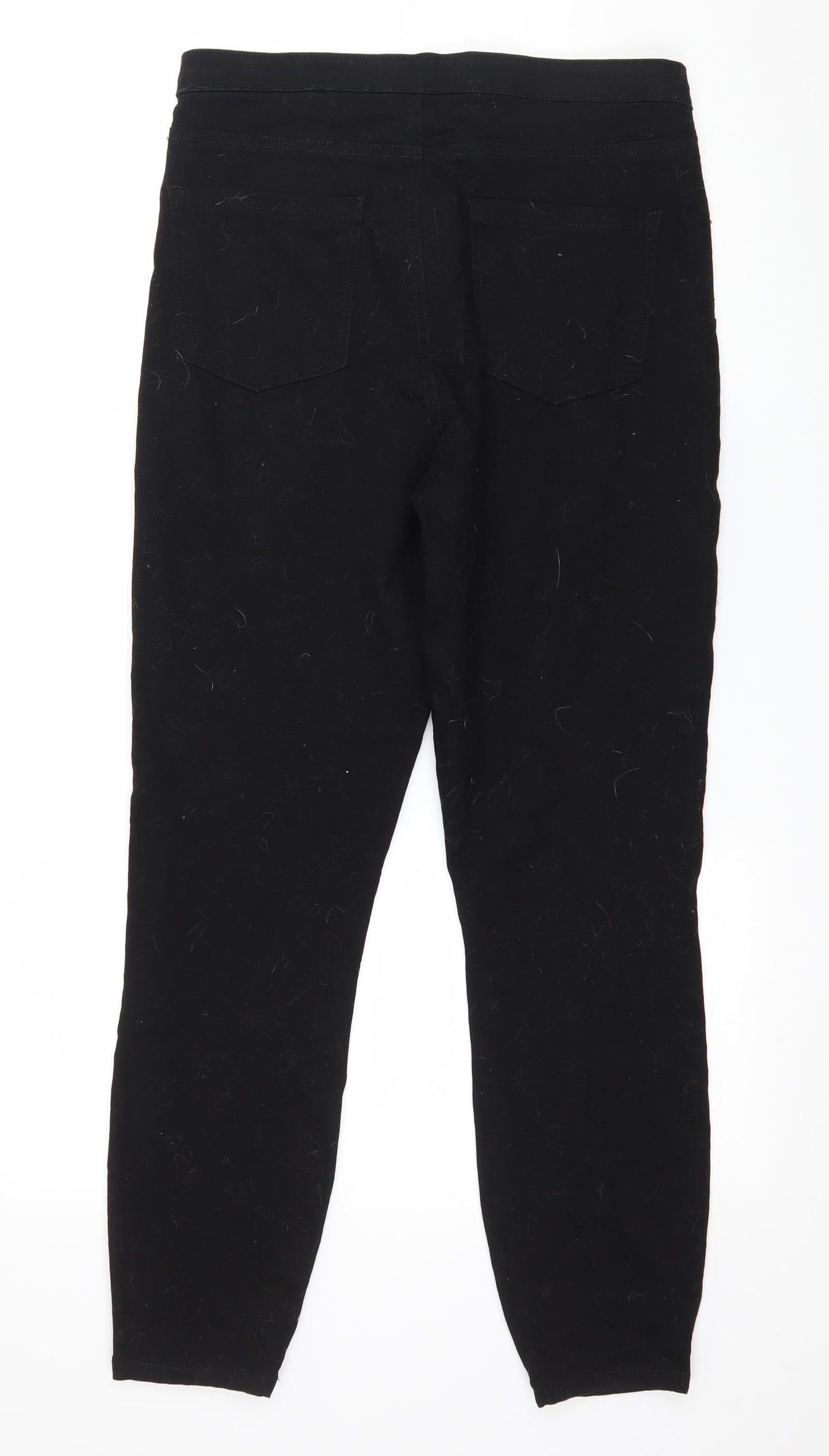 Denim & Co. Womens Black  Denim Skinny Jeans Size 14 L28 in