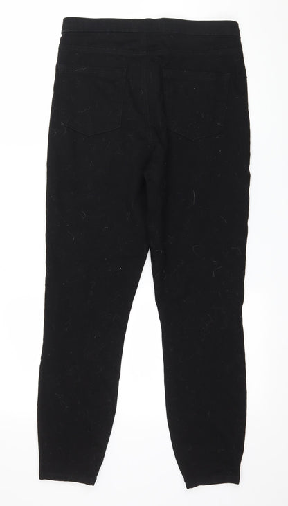 Denim & Co. Womens Black  Denim Skinny Jeans Size 14 L28 in