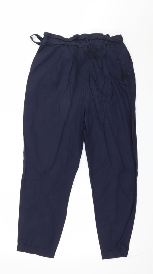 Womens UK Size S Zara Regular Fit  Blue Trousers