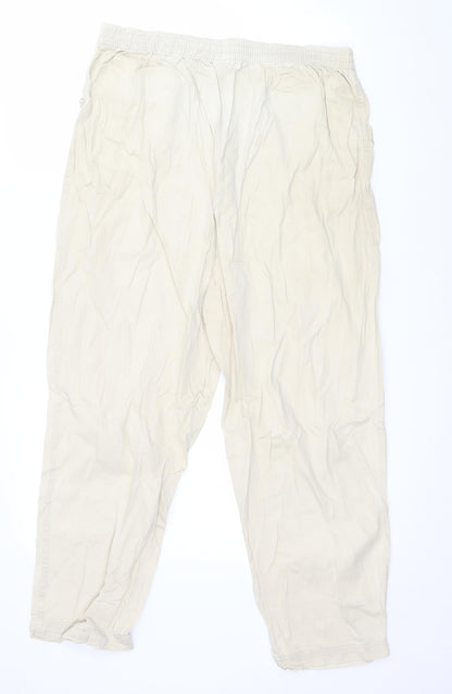 Womens UK Size 8 Preworn Regular Fit  Beige Trousers