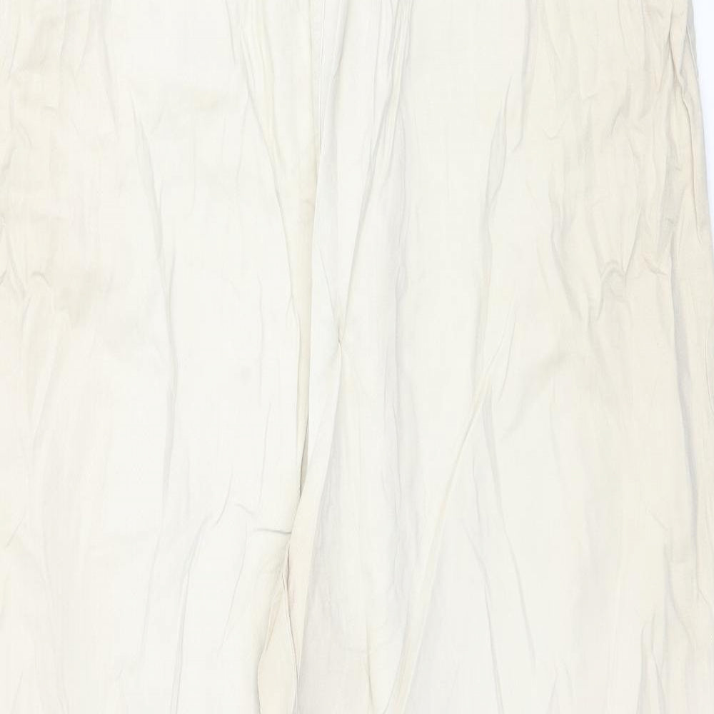 Womens UK Size 8 Preworn Regular Fit  Beige Trousers