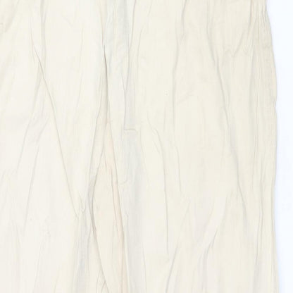 Womens UK Size 8 Preworn Regular Fit  Beige Trousers
