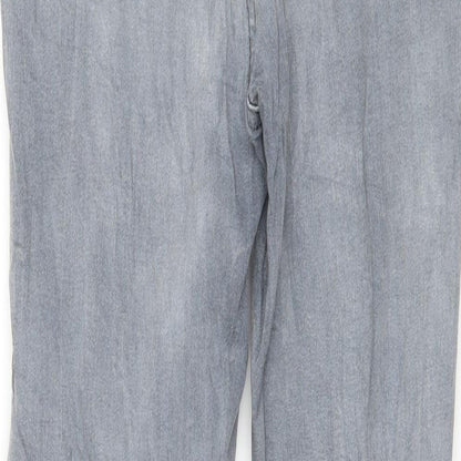 New Look Womens Grey  Denim Skinny Jeans Size 10 L28 in
