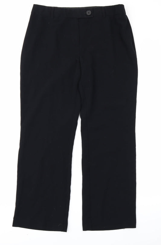 M&S Woman Womens Black   Trousers  Size 12 L24 in