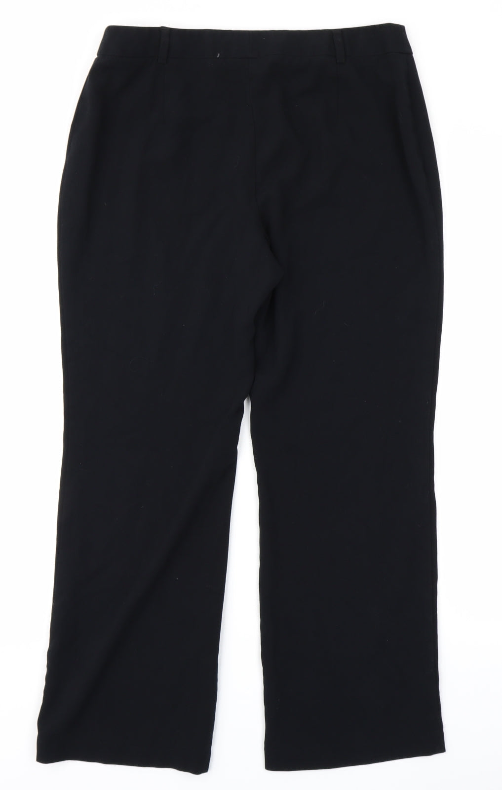 Womens UK Size 12 M&S Woman Regular Fit  Black Trousers