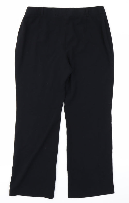 M&S Woman Womens Black   Trousers  Size 12 L24 in