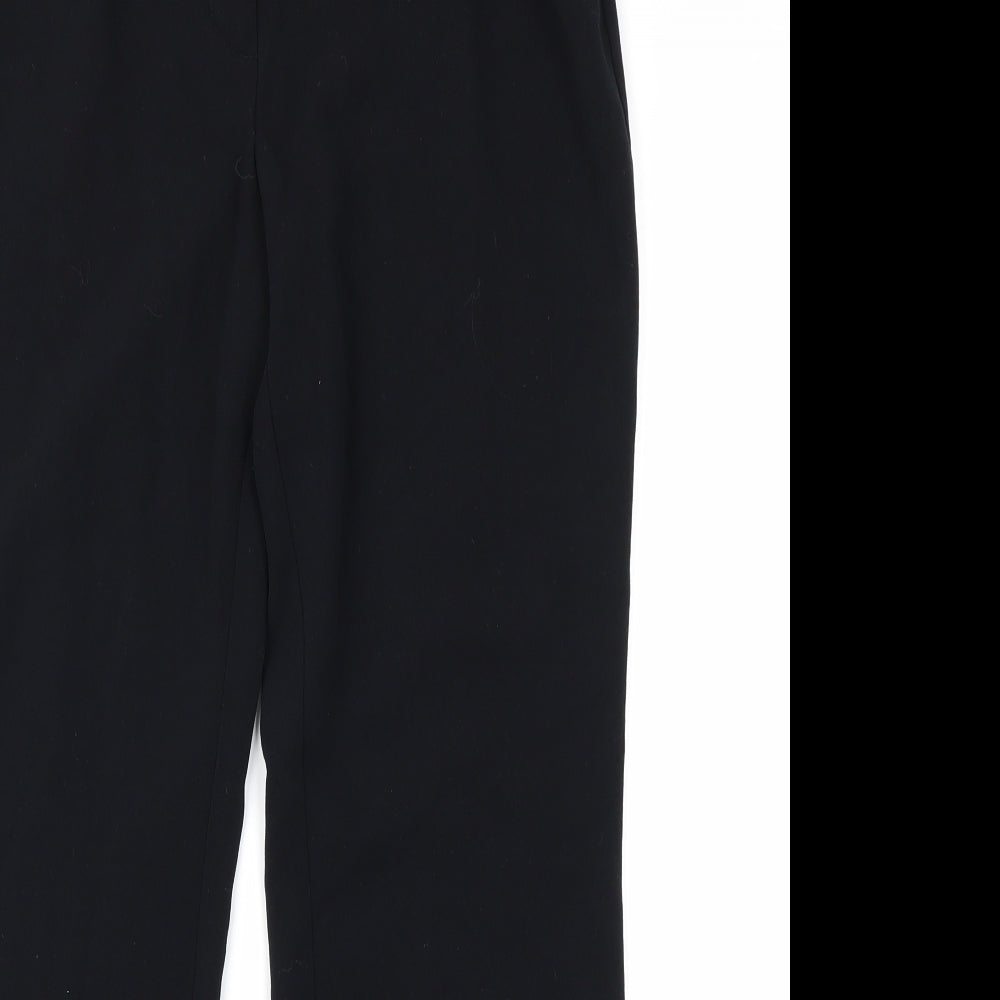 Womens UK Size 12 M&S Woman Regular Fit  Black Trousers