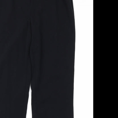 Womens UK Size 12 M&S Woman Regular Fit  Black Trousers