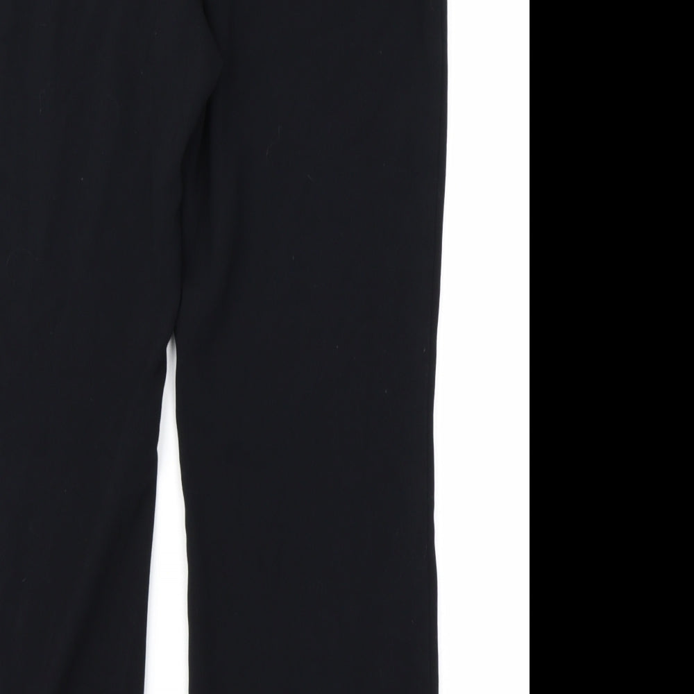 Womens UK Size 12 M&S Woman Regular Fit  Black Trousers