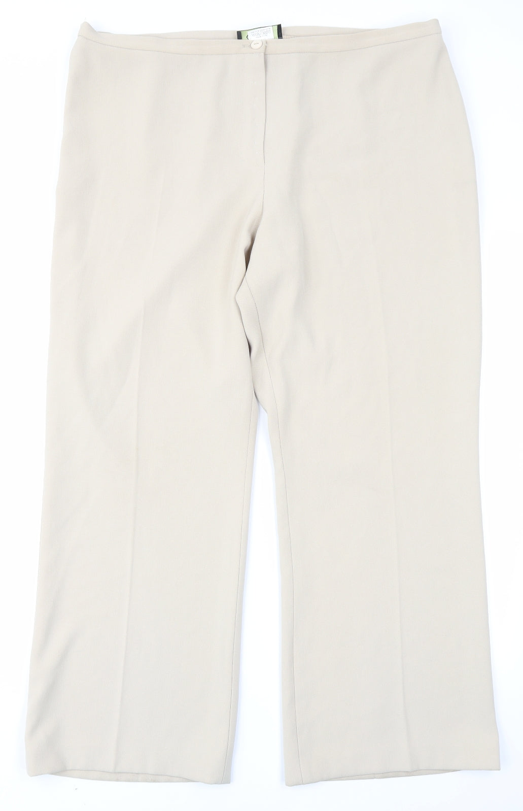 Claudia Womens Ivory   Trousers  Size 18 L27 in