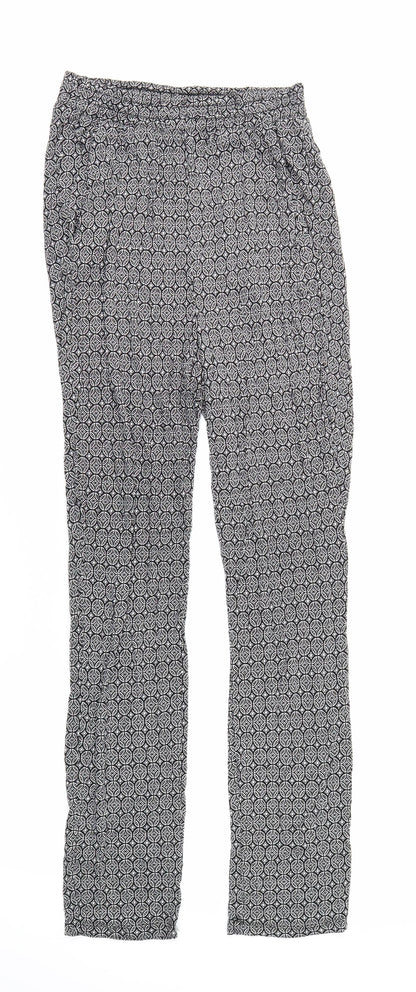 Womens UK Size XS H&M Regular Fit Jogger Black Trousers