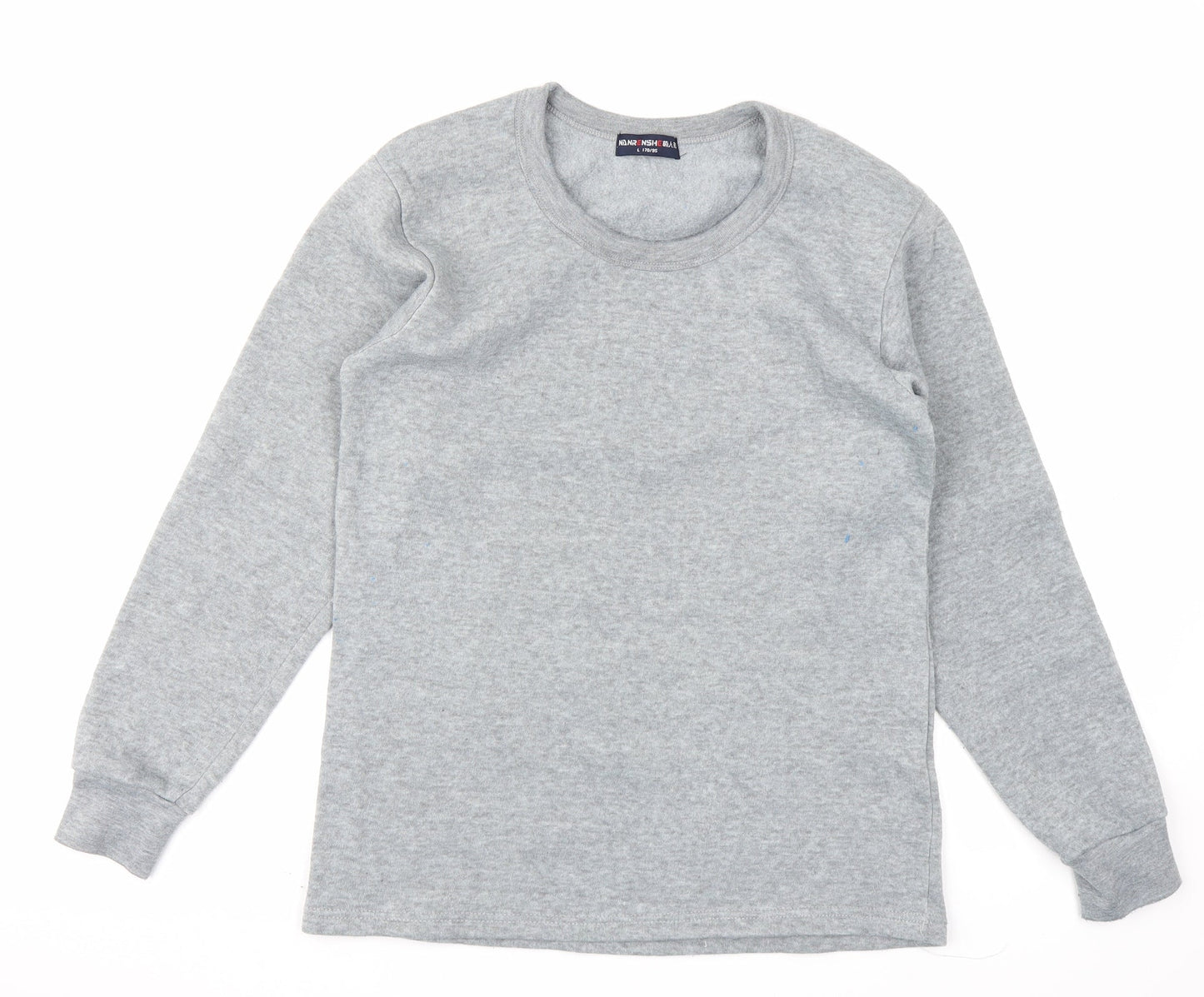Nanrenshe Boys Grey  Fleece Pullover Sweatshirt Size L