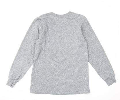 Nanrenshe Boys Grey  Fleece Pullover Sweatshirt Size L