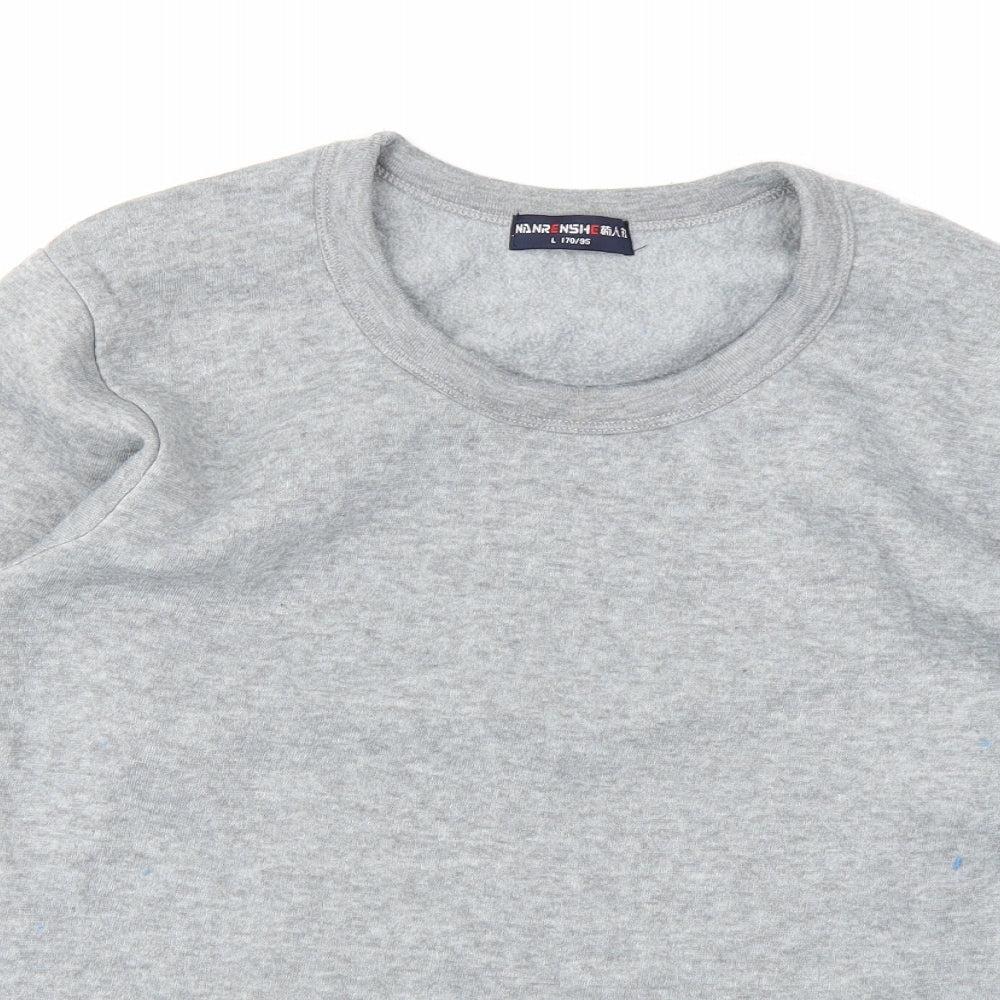 Nanrenshe Boys Grey  Fleece Pullover Sweatshirt Size L