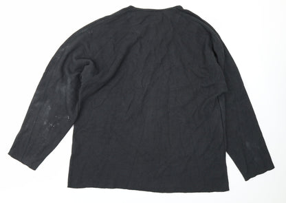 Mens UK Size XL Petroleum Black Pullover Sweatshirt