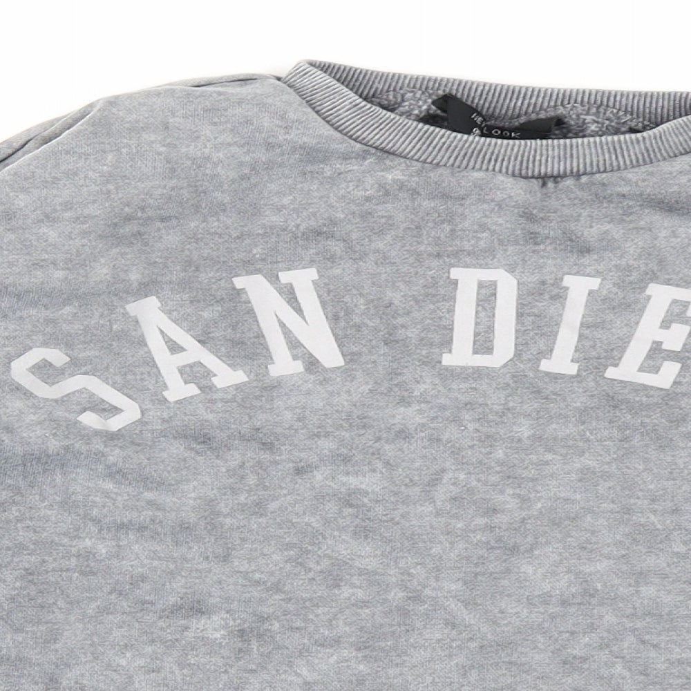 915 Generation Girls Grey   Pullover Sweatshirt Size 10-11 Years  - cropped