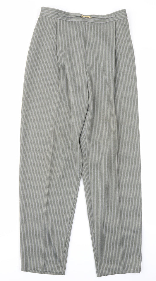 Berkertex Womens Green Striped  Trousers  Size 14 L26 in