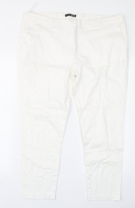 Atmosphere Womens White   Trousers  Size 18 L24 in