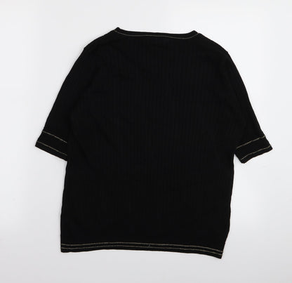 Per Una Womens Black   Basic T-Shirt Size 14