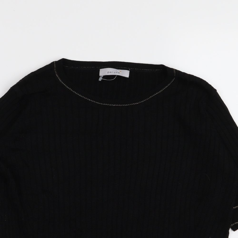 Per Una Womens Black   Basic T-Shirt Size 14