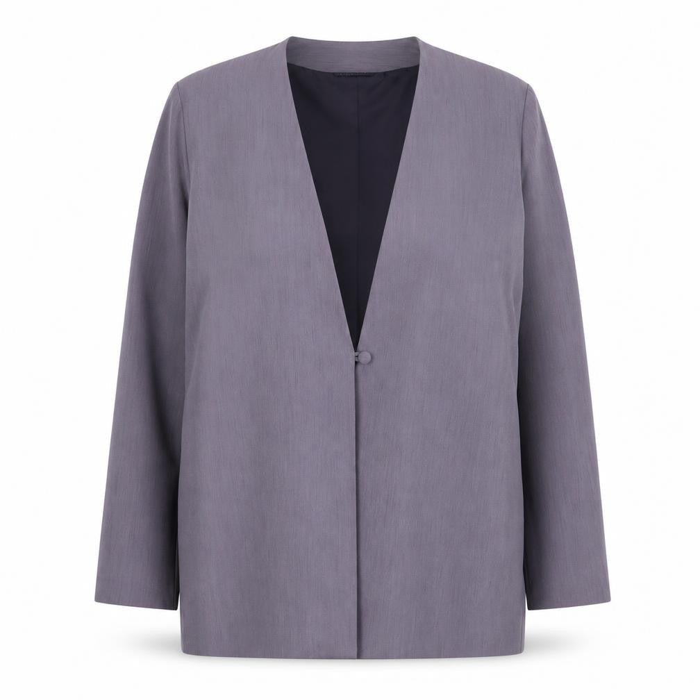Front view of Your 6th sense women’s purple jacket blazer, size UK 18