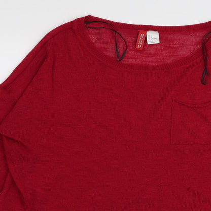 Divided by H&M Womens Red   Basic T-Shirt Size L
