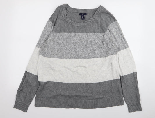 Gap Mens Multicoloured Striped  Pullover Jumper Size XL