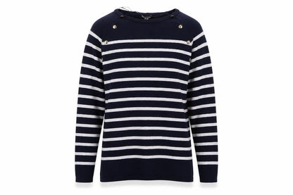 Vertbaudet Womens Blue Striped  Pullover Jumper Size 12