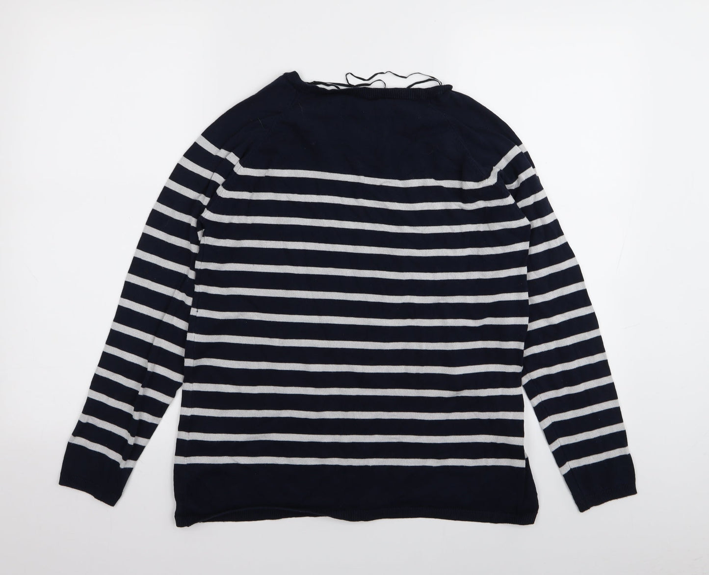 Vertbaudet Womens Blue Striped  Pullover Jumper Size 12