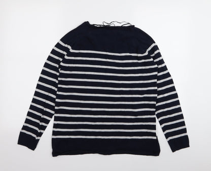 Vertbaudet Womens Blue Striped  Pullover Jumper Size 12
