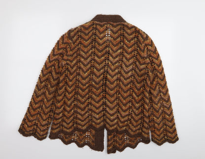 casamia Womens Multicoloured Geometric  Cardigan Jumper Size S
