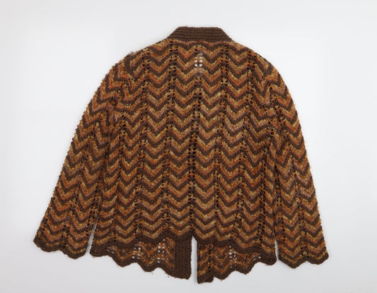 casamia Womens Multicoloured Geometric  Cardigan Jumper Size S