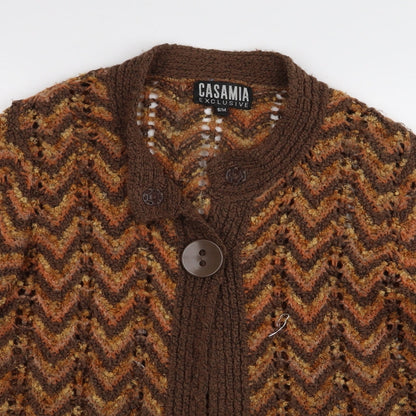 casamia Womens Multicoloured Geometric  Cardigan Jumper Size S