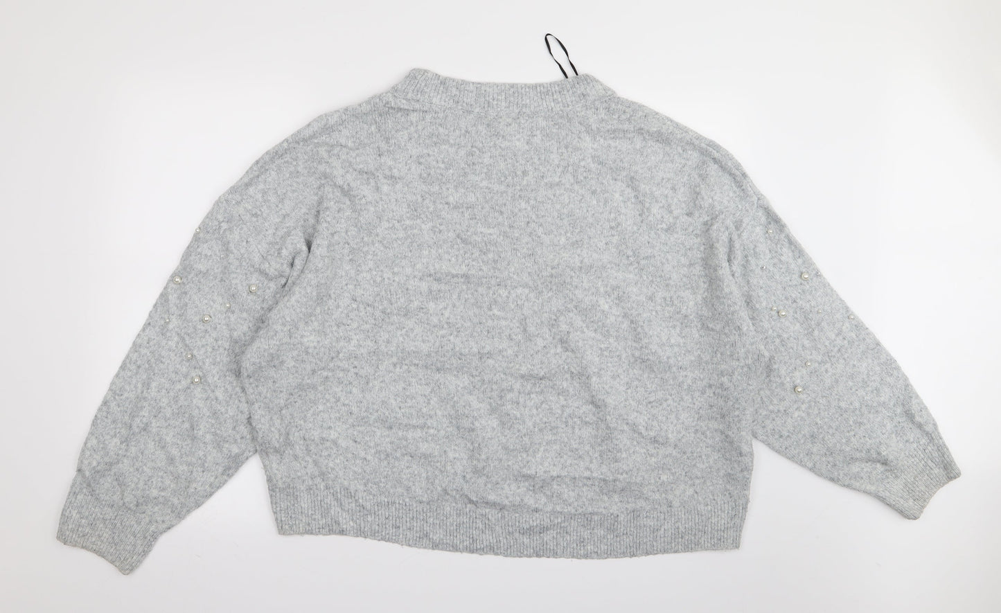 H&M Womens Grey Polka Dot  Pullover Jumper Size XL