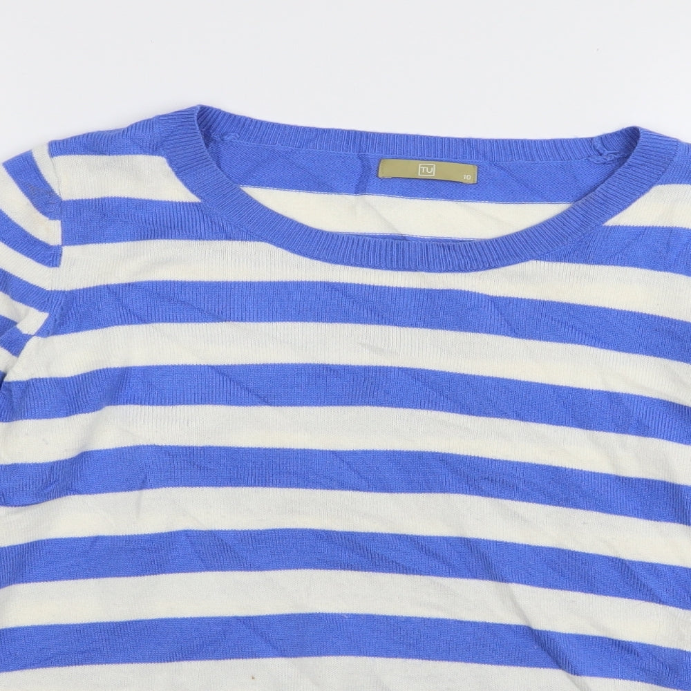 TU Womens Multicoloured Striped  Pullover Jumper Size 10