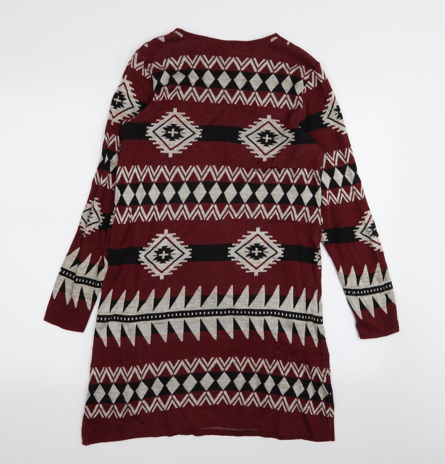 Primark Womens Red Geometric  Fit & Flare  Size M