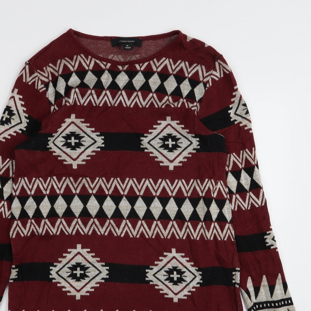 Primark Womens Red Geometric  Fit & Flare  Size M