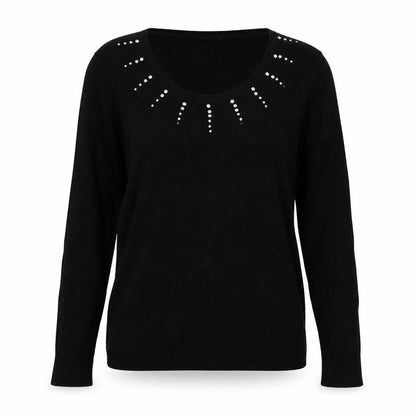 Precis Womens Black   Pullover Jumper Size S