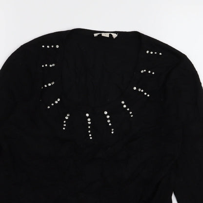 Precis Womens Black   Pullover Jumper Size S