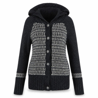 Climb high  Womens Grey Houndstooth  Cardigan Jumper Size 12