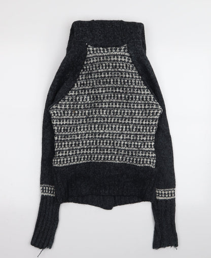 Climb high  Womens Grey Houndstooth  Cardigan Jumper Size 12