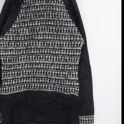 Climb high  Womens Grey Houndstooth  Cardigan Jumper Size 12