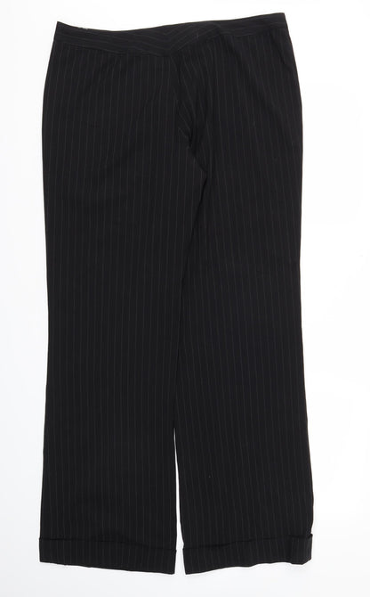 Womens UK Size One Size Oasis Regular Fit  Black Trousers